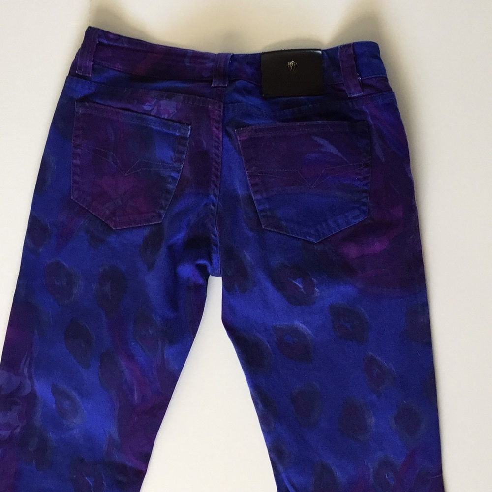 Vintage 70’s Versace Jeans psychedelic Flower Purple Pants Hippy Rare Fashion - Picture 7 of 8